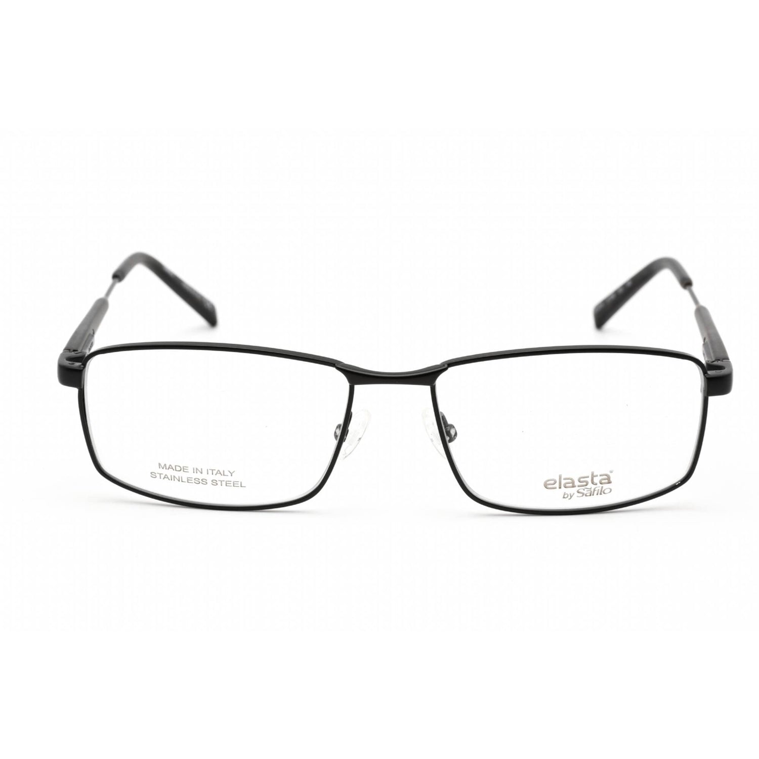 Elasta Men's Eyeglasses - Matte Black Full Rim Rectangular Frame | E 7
