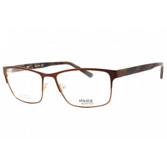 Elasta Men's Eyeglasses - Matte Brown Beige Metal Rectangular Frame | E 3123 0AAI 00