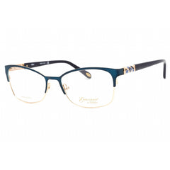 Emozioni Women's Eyeglasses - Blue Gold Full Rim Cat Eye Metal Frame | EM 4389 0KY2 00