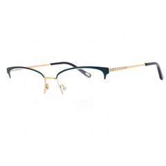 Emozioni Women's Eyeglasses - Blue Gold Metal Half Rim Cat Eye Frame | EM 4408 0KY2 00