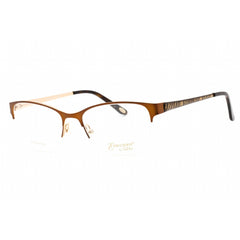 Emozioni Women's Eyeglasses - Brown Gold Half Rim Cat Eye Frame | EM 4407 0FG4 00