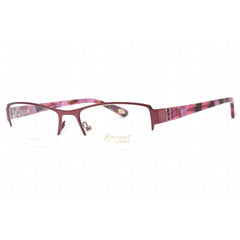 Emozioni Women's Eyeglasses - Plum Metal Half Rim Rectangular Frame | 4354 0DW4 00