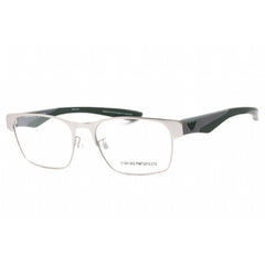 Emporio Armani Men's Eyeglasses - Matte Silver Metal Rectangular Frame | 0EA1141 3045