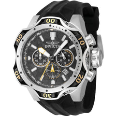 Invicta Men's Watch - Venom Chronograph Grey and Black Dial Silicone Strap | 47760