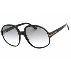 Tom Ford Women's Sunglasses - Shiny Black Plastic Oversized Shape Frame | FT0991 01B