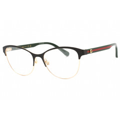 Gucci Women's Eyeglasses - Black/Green Cat Eye Full Rim Metal Frame | GG0718O 004