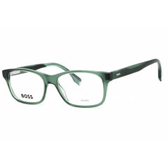 Hugo Boss Men's Eyeglasses - Green Horn Plastic Rectangular Frame | BOSS 1645 06AK 00