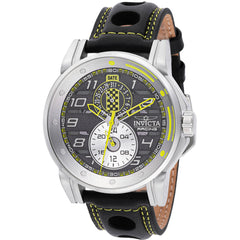 Invicta Men's Watch - Invicta Racing Silver Case Black and Red Leather Strap | 47534