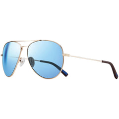 Revo Unisex Sunglasses - Spark Polarized Shiny Gold Metal Aviator Frame | 1081 04 BL