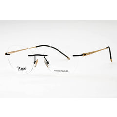 Hugo Boss Men's Eyeglasses - Matte Black Metal Rimless Frame | BOSS 1266/D 0003 00