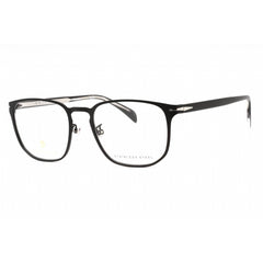 David Beckham Men's Eyeglasses - Black Silver Square Full Rim | DB 7073/F 0BSC 00