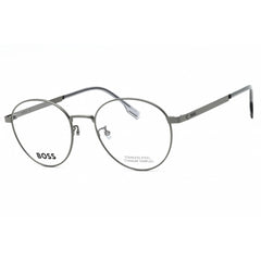 Hugo Boss Men's Eyeglasses - Dark Ruthenium Titanium Round Frame | BOSS 1475/F 0KJ1 00