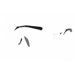 Nike Men's Sunglasses - White/Black Sport Wraparound Half Rim Frame | RUN X2 D 101