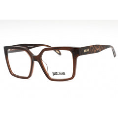 Just Cavalli Eyeglasses - Transparent Shiny Brown Plastic Square Frame | VJC006 0AAK