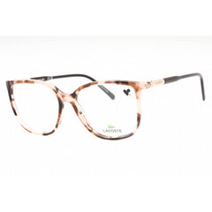 Lacoste Women's Eyeglasses - Rose Tortoise Plastic Cat Eye Full Rim Frame | L2892 690