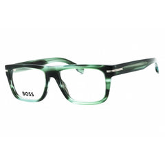 Hugo Boss Men's Eyeglasses - Green Horn Plastic Square Full Rim | BOSS 1503 06AK 00