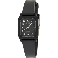 Casio Women's Waterproof Watch - Analog Black Dial Resin Strap | LQ142-1B