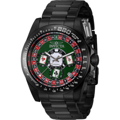 Invicta Men's Watch - Speedway Chrono Black Stainless Steel Bracelet Quartz | 44645