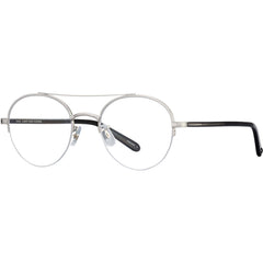 Garrett Leight Unisex Eyeglasses - Brushed Silver-Grey Crystal | MANCHESTER BS-GCR