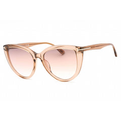 Tom Ford Women's Sunglasses - Shiny Light Brown Full Rim Cat Eye Frame | FT0915 45G
