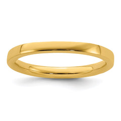 Sterling Silver Stackable Expressions Gold-plated Polished Ring | QSK238