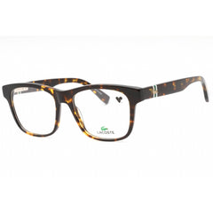 Lacoste Unisex Eyeglasses - Dark Havana Plastic Square Full Rim Frame | L2933 230