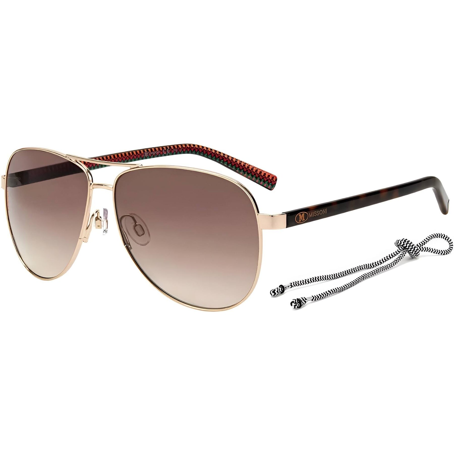 Missoni Aviator Sunglasses M Missoni Aviator w/ Gradient Lens & Retainer – Eyedictive main image 4