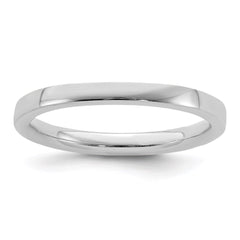 Sterling Silver Stackable Expressions Rhodium Polished Ring | QSK239
