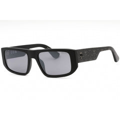 Police Men's Sunglasses - Matte Black Plastic Rectangular Full Rim Frame | SPLL13 703X