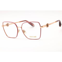 Roberto Cavalli Women's Eyeglasses - Copper Gold/Pink Metal Square Frame | VRC029 02AM