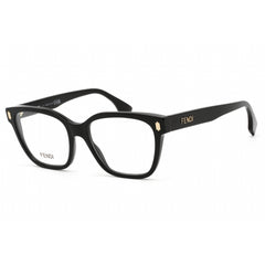 Fendi Men's Eyeglasses - Shiny Black Plastic Rectangular 52mm Frame | FE50055I 001