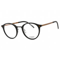 Flexon Men's Eyeglasses - Black Acetate Full Rim Round Shape Frame | FLEXON B2024 001