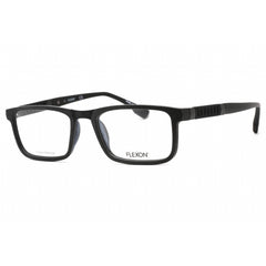 Flexon Men's Eyeglasses - Black Metal Full Rim Rectangular Frame | FLEXON E1117 001