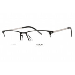 Flexon Men's Eyeglasses - Black Metal Half Rim Rectangular Frame | FLEXON B2030 001