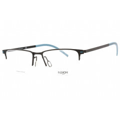 Flexon Men's Eyeglasses - Dark Gunmetal Half Rim Rectangular Frame | FLEXON B2030 034