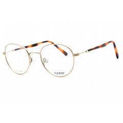 Flexon Men's Eyeglasses - Gold Full Rim Round Frame Clear Lens | FLEXON H6010 710