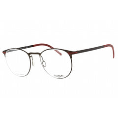 Flexon Men's Eyeglasses - Graphite Full Rim Round Frame Clear Lens | FLEXON B2000 035