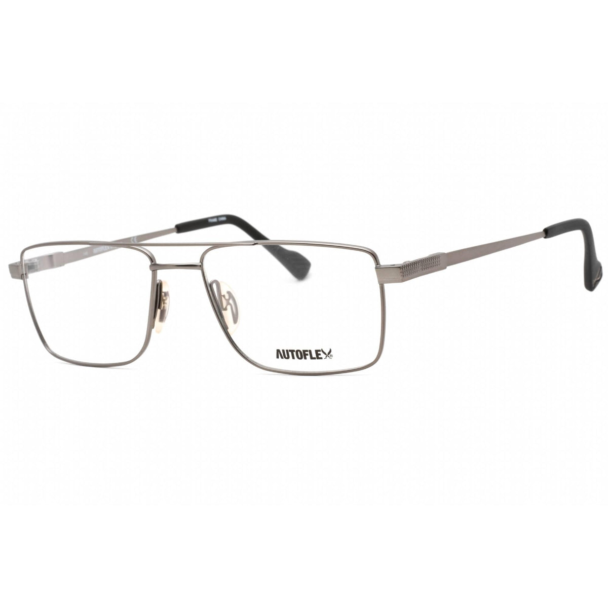Flexon Men's Eyeglasses - Gunmetal Metal Full Rim Rectangular Frame ...