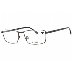 Flexon Men's Eyeglasses - Gunmetal Metal Full Rim Rectangular Frame | FLEXON E1015 033