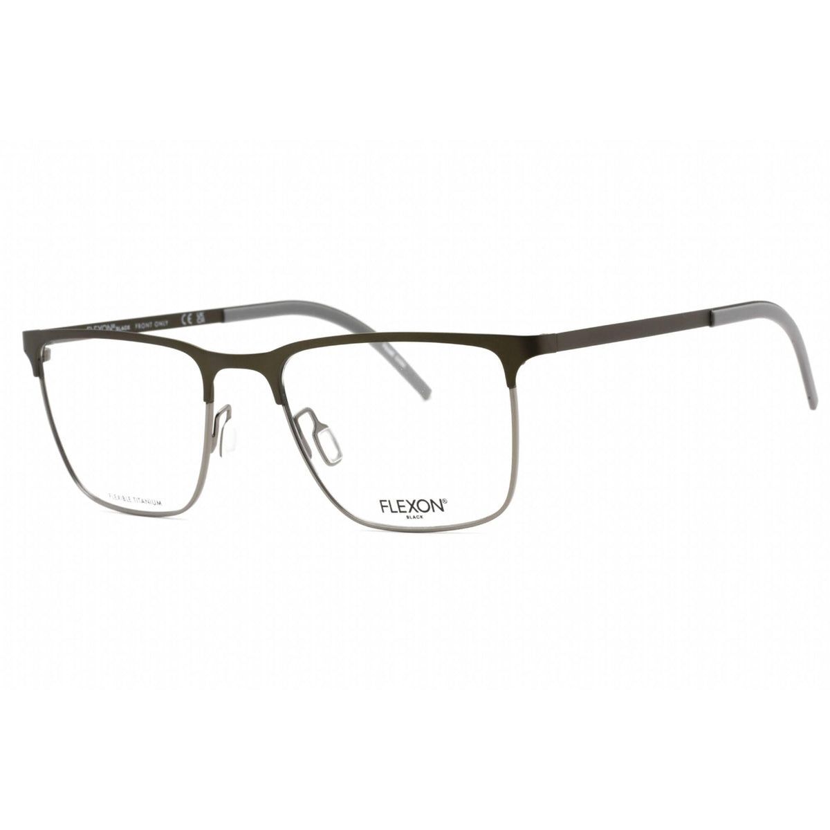 Flexon Men's Eyeglasses - Matte Moss Full Rim Rectangular Frame | FLEX