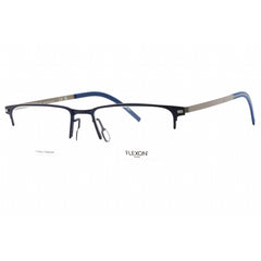 Flexon Men's Eyeglasses - Navy Metal Half Rim Rectangular Frame | FLEXON B2030 412