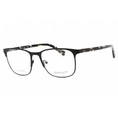 Gant Men's Eyeglasses - Matte Black Metal Full Rim Rectangular Frame | GA3249 002