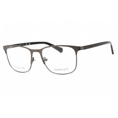 Gant Men's Eyeglasses - Matte Gunmetal Metal Full Rim Rectangular Frame | GA3249 009