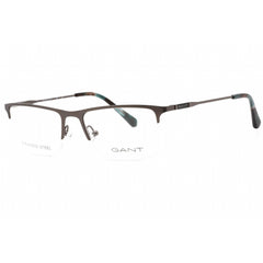 Gant Men's Eyeglasses - Matte Gunmetal Metal Rectangular 53 mm Frame | GA3243 009