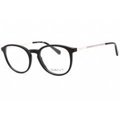 Gant Men's Eyeglasses - Shiny Black Plastic Full Rim Round Shape Frame | GA3259 001