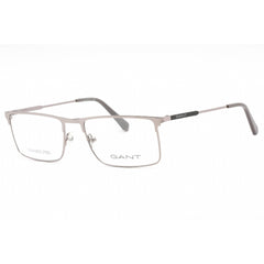 Gant Men's Eyeglasses - Shiny Dark Ruthenium Metal Rectangular Frame | GA3263 012