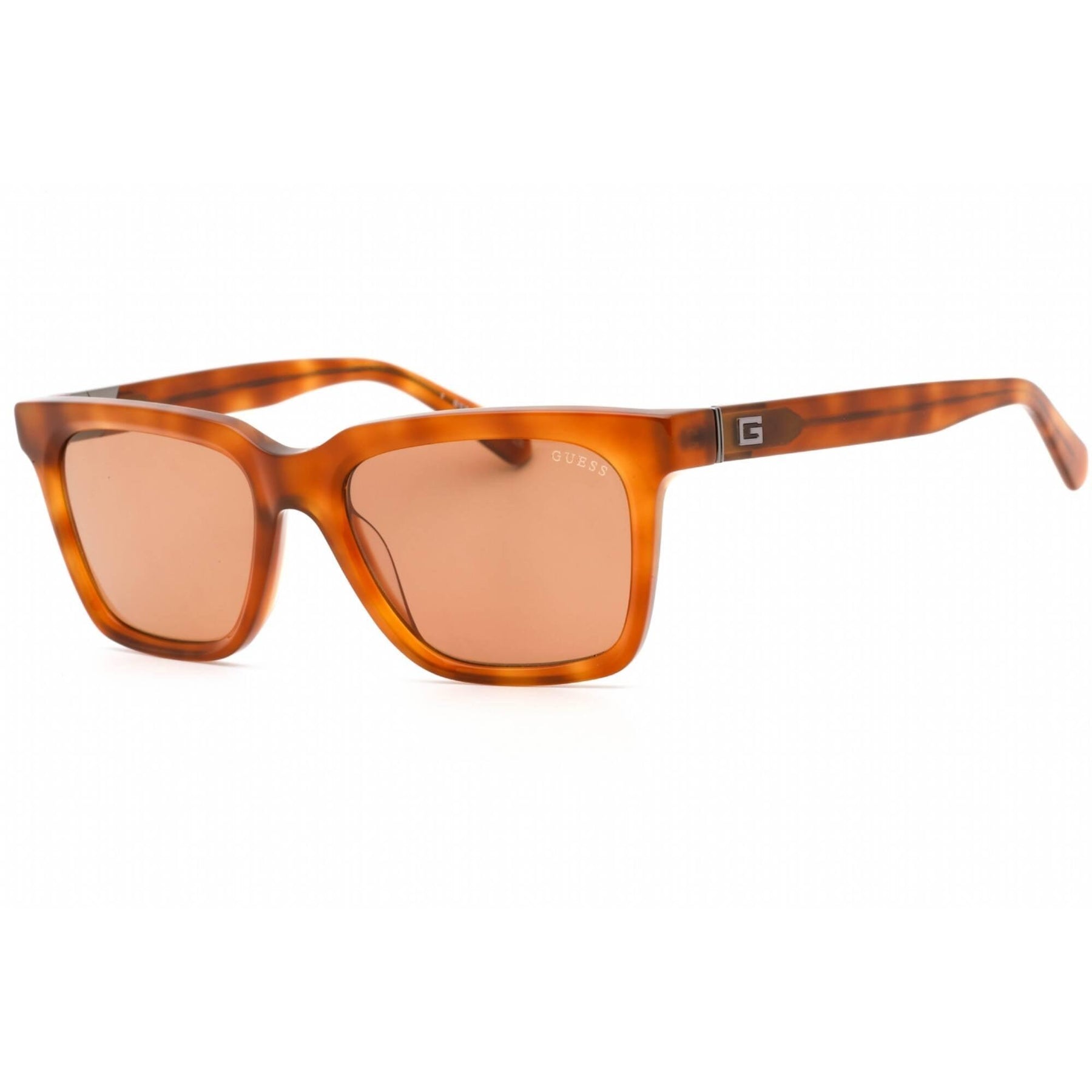 Guess Brown Plastic  Sunglasses Guess GU00024 52E Dark Havana Square Brown Tinted 56-17  main image 2