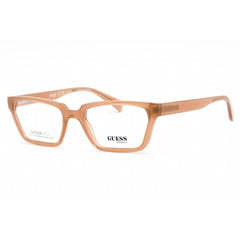 Guess Unisex Eyeglasses - Clear Demo Lens Shiny Beige Rectangular Frame | GU8280 057