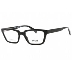 Guess Unisex Eyeglasses - Clear Demo Lens Shiny Black Rectangular Frame | GU8280 001