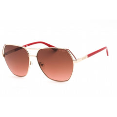 Guess Unisex Sunglasses - Brown Gradient Lens Gold Aviator Metal Frame | GU7825 32F